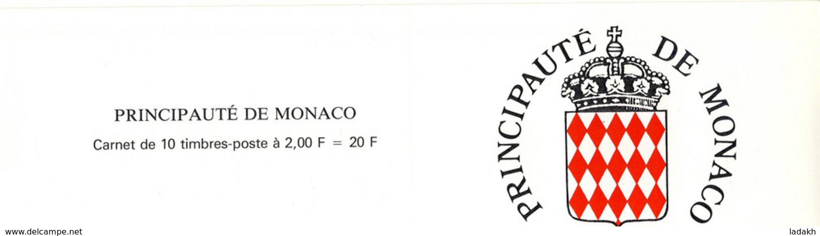 CARNET 10 TIMBRES MONACO N°3 # 1989 # VIEUX MONACO 2.00F # VENDU A LA VALEUR FACIALE - Markenheftchen