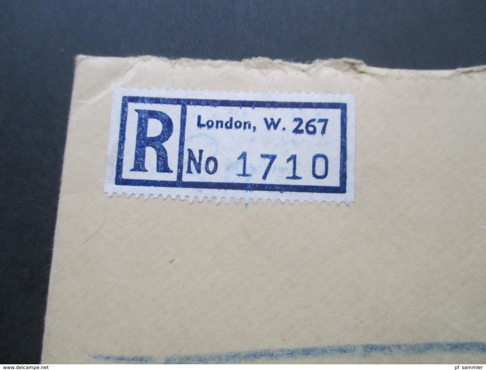 GB Registered Letter 1961 Mischfrankatur. Marke Mit Aufdruck M.E.F. London W. 267 No 1710 - Ocu. Británica MEF