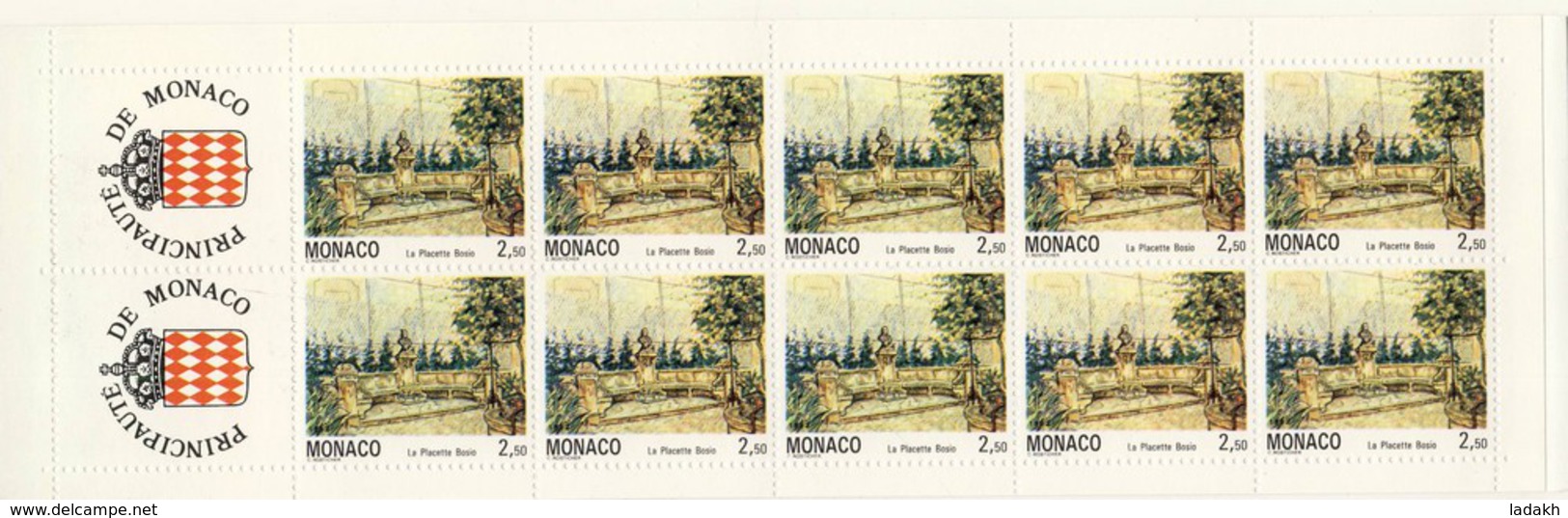 3 CARNETS 10 TIMBRES MONACO N°6, 7,8 # 1990 1992# VIEUX MONACO AQUARELLE ROSTICHER # VENDU A LA VALEUR FACIALE - Booklets