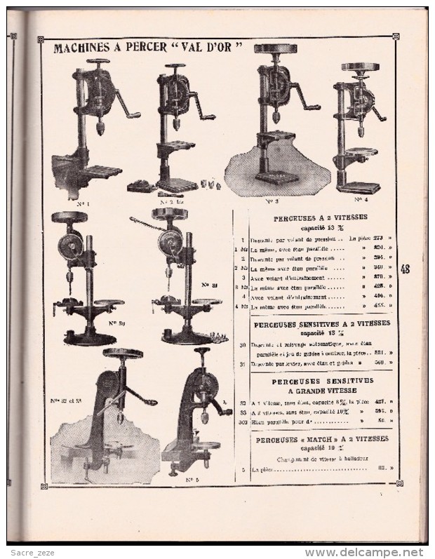 CATALOGUE DE PETIT OUTILLAGE-ETS TREANTON ET CASSET-PARIS-1930-40-envoi Gratuit - Matériel Et Accessoires