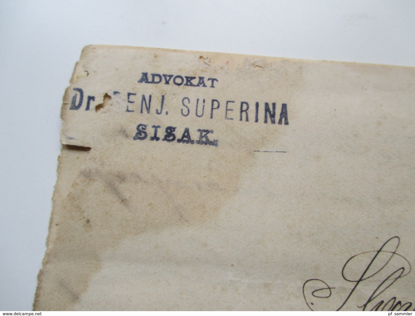 Ungarn 1903 / 06 Dolument / Fiskalr / Steuermarken! Advokat Dr. Benj. Superina. Sisak. Sisku - Cartas & Documentos