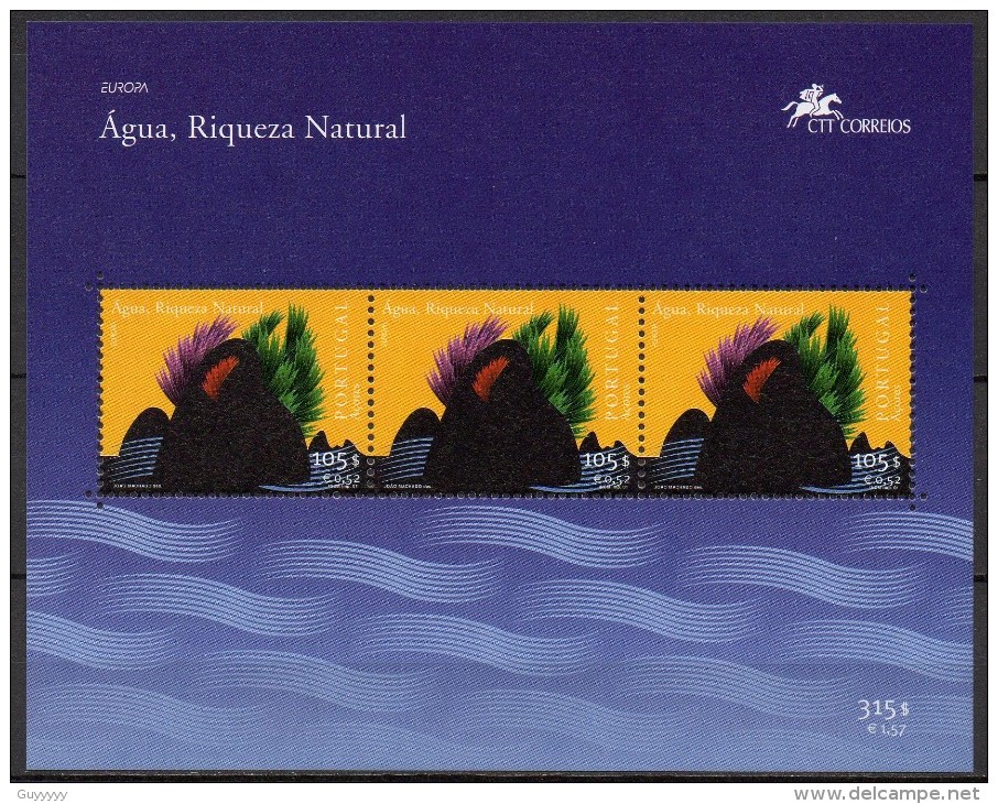 Açores - Bloc Feuillet - 2001 - Yvert N° BF 21 **  - Europa - Azores