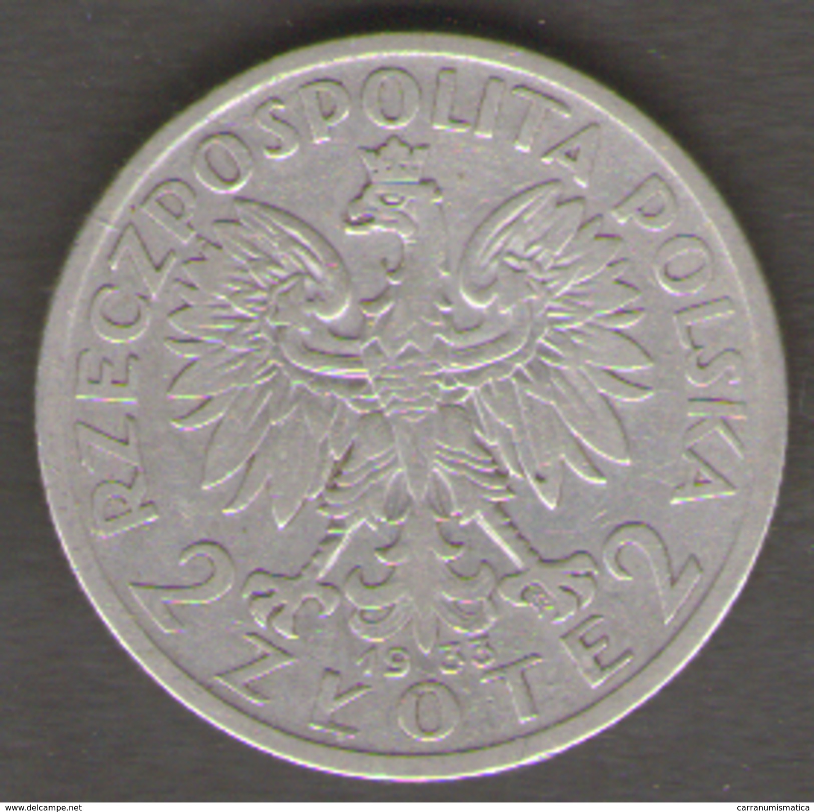 POLONIA 2 ZLOTES 1933 AG SILVER - Polonia