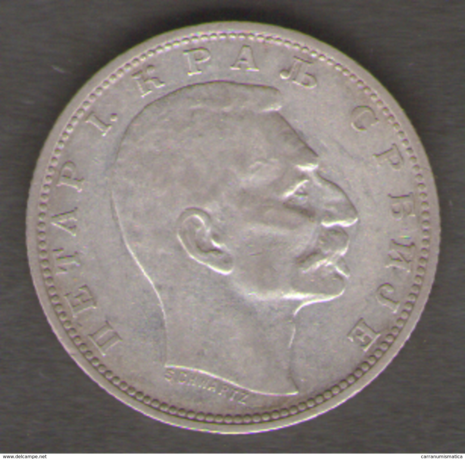 SERBIA 1 DINAR 1912 AG SILVER - Serbia