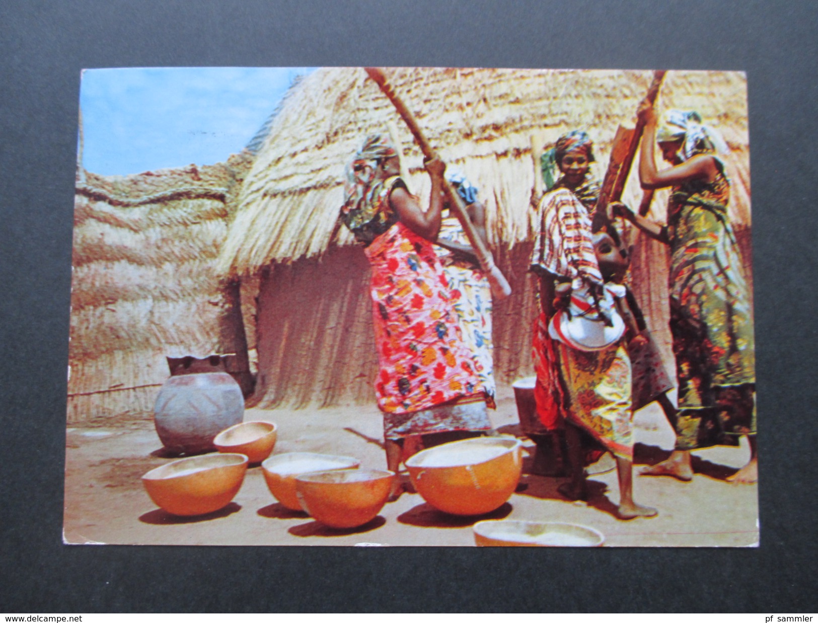 KA / Werbepostkarte 1958 Maggi Karte VII Ghana Gold Coast. Preparing Cassava. - Ghana - Gold Coast