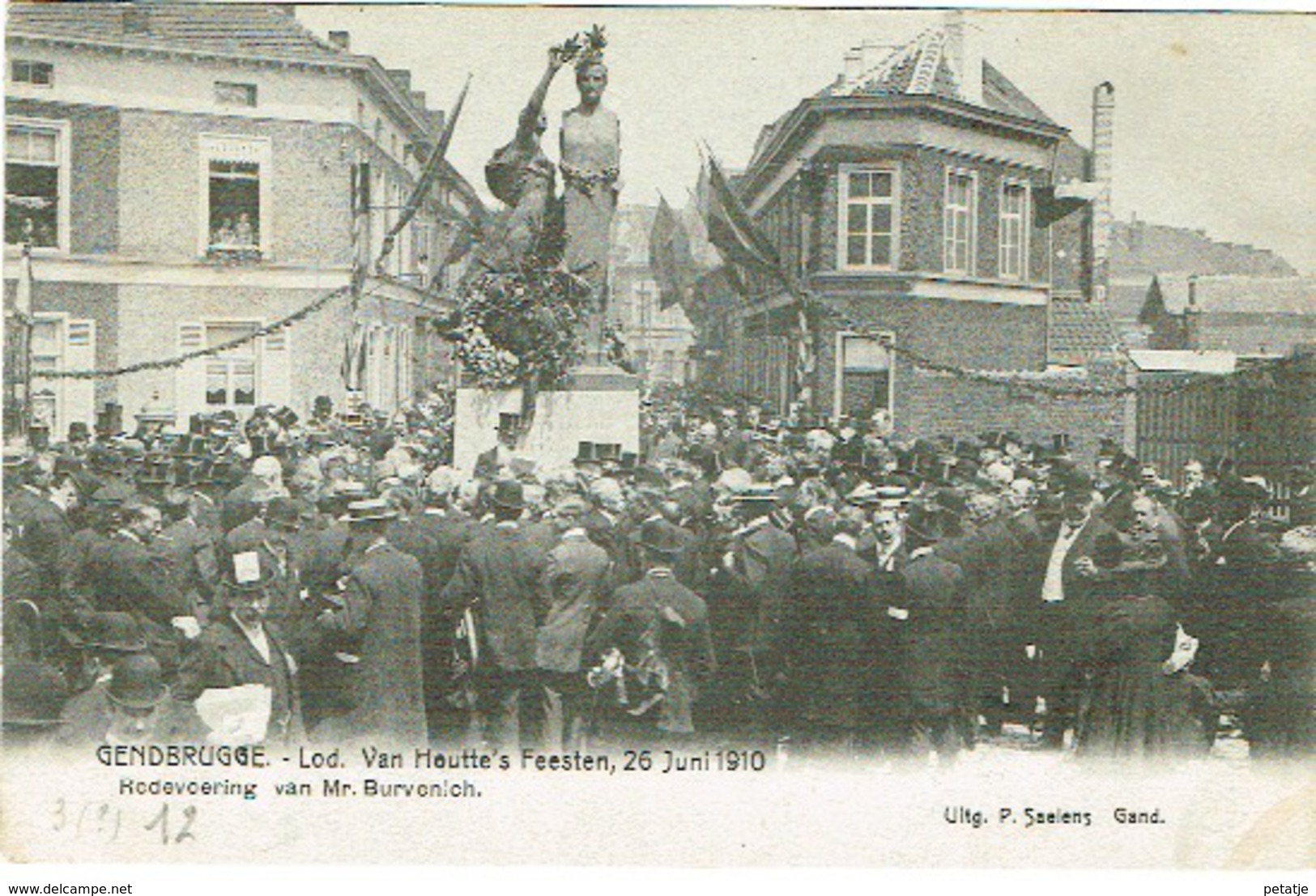 Gendbrugge , Lod Van Houtte's Feesten 1910 - Gent