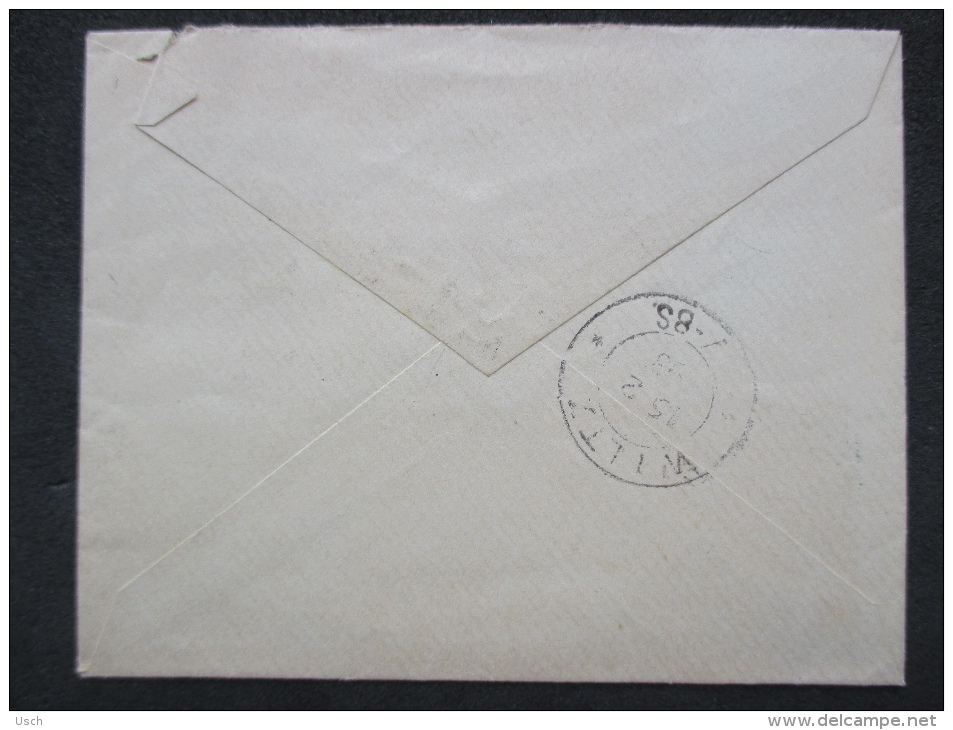 Lettre LUXEMBOURG Adolphe, 1893, Cachets TROISVIERGES (départ) WILTZ (arrivée) - 1891 Adolphe Frontansicht