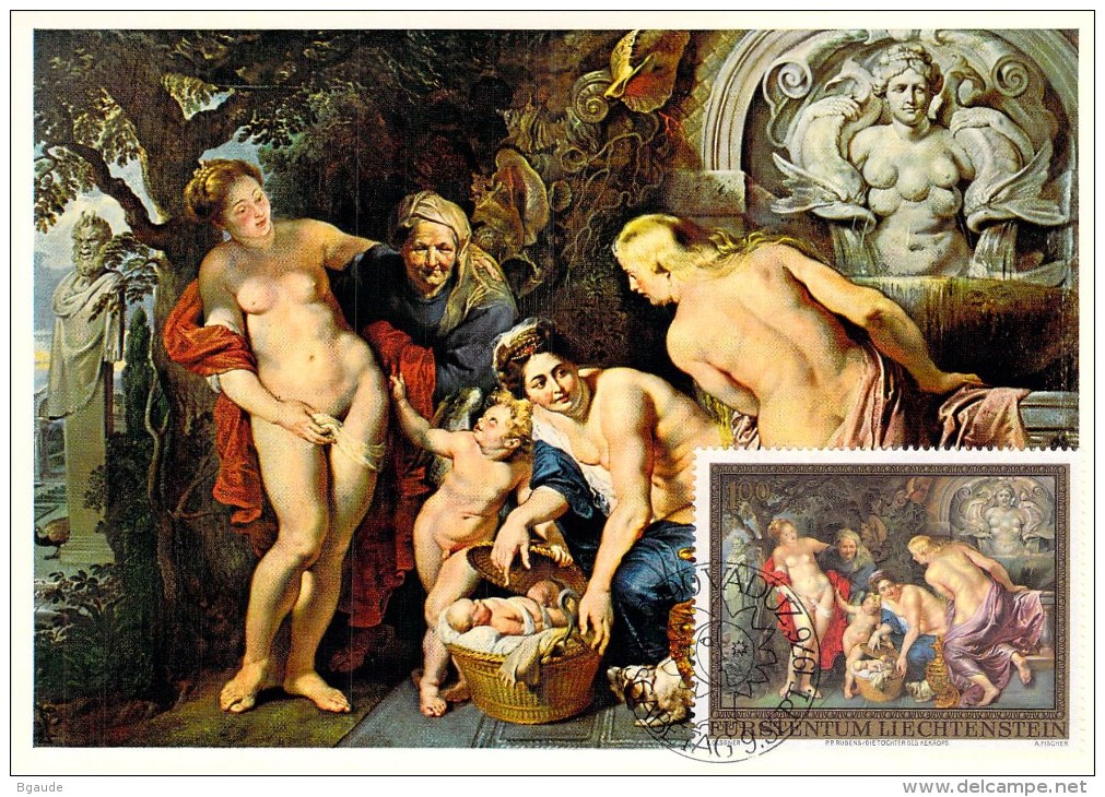 LIECHENSTEIN MAXIMUM CARTE YVERT 598 ART PEINTURE TABLEAU RUBENS - Maximumkarten (MC)