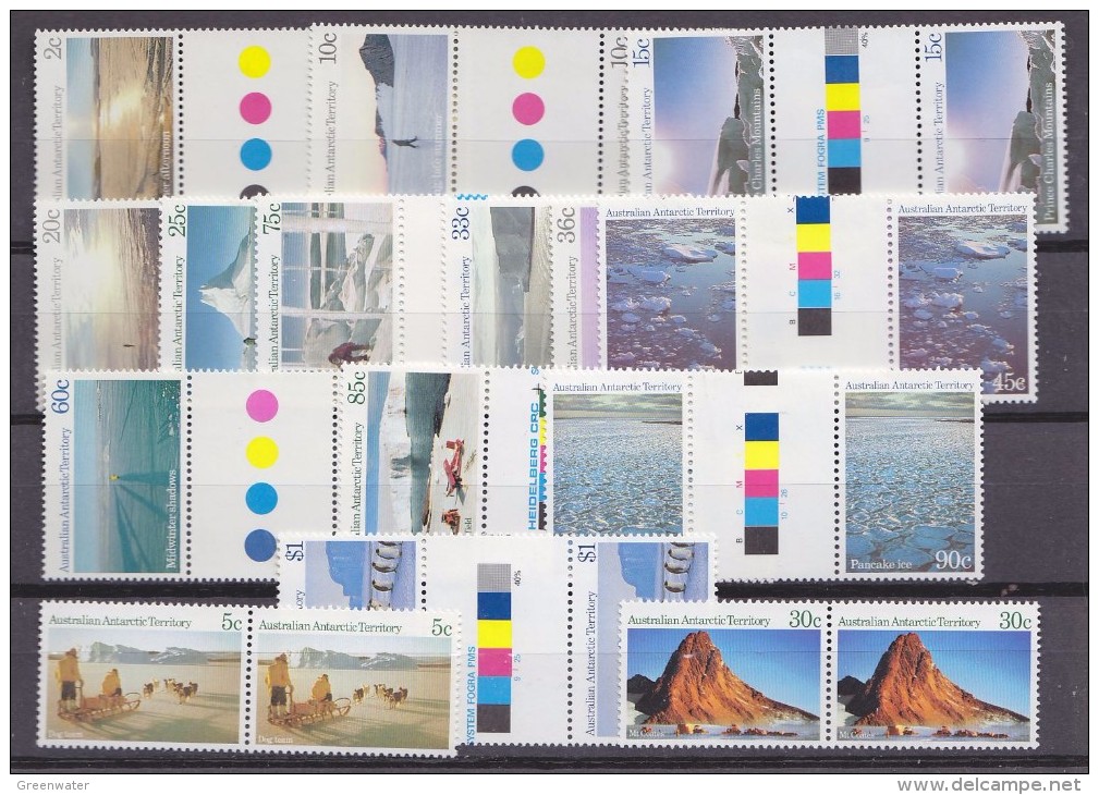 AAT 1984/1987 Landscapes Complete Set Of 15v  (pair, Mostly Gutter) 2v Not Gutter, Only Pair (see Scan) ** Mnh (33082) - Nuevos