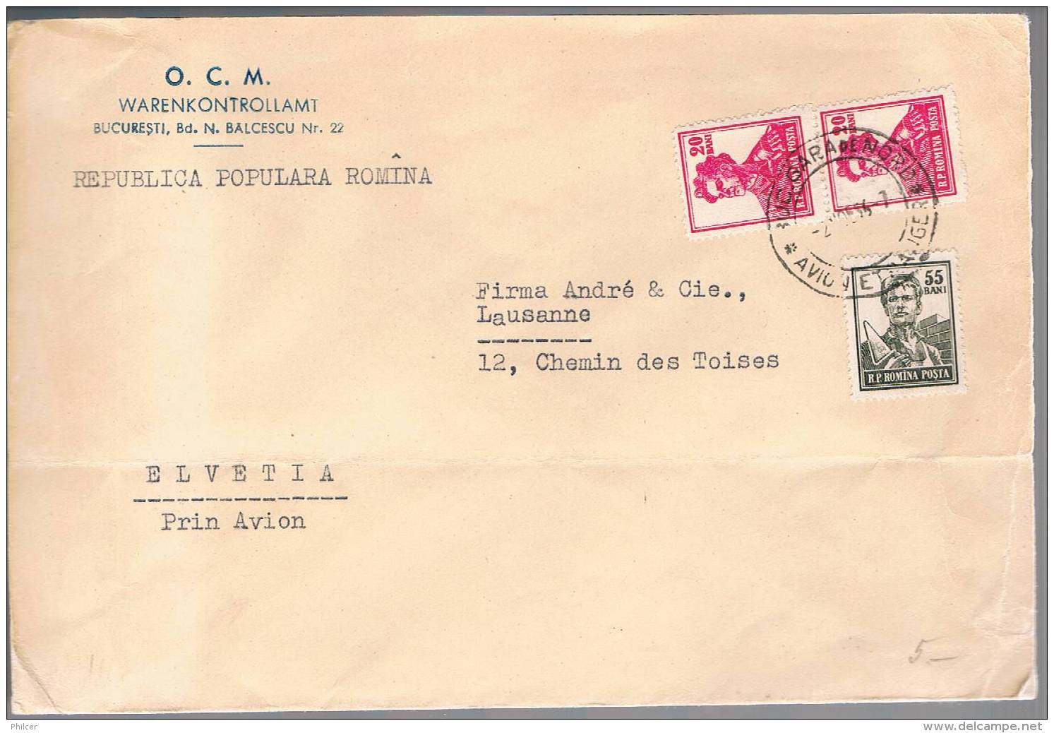 Romania, 1956, For Lausanne - Covers & Documents