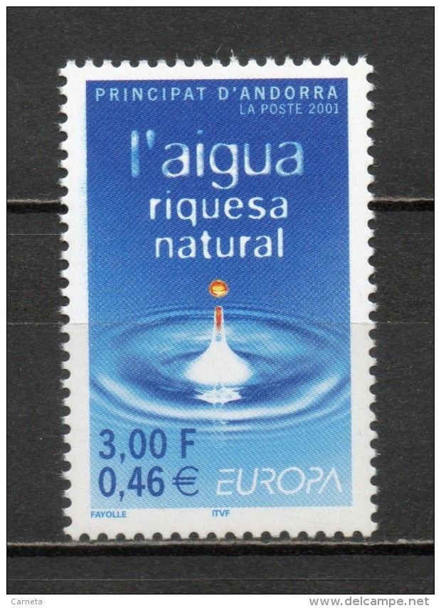 ANDORRE N° 546  NEUF SANS CHARNIERE COTE  2.30€  EUROPA  L'EAU - Unused Stamps