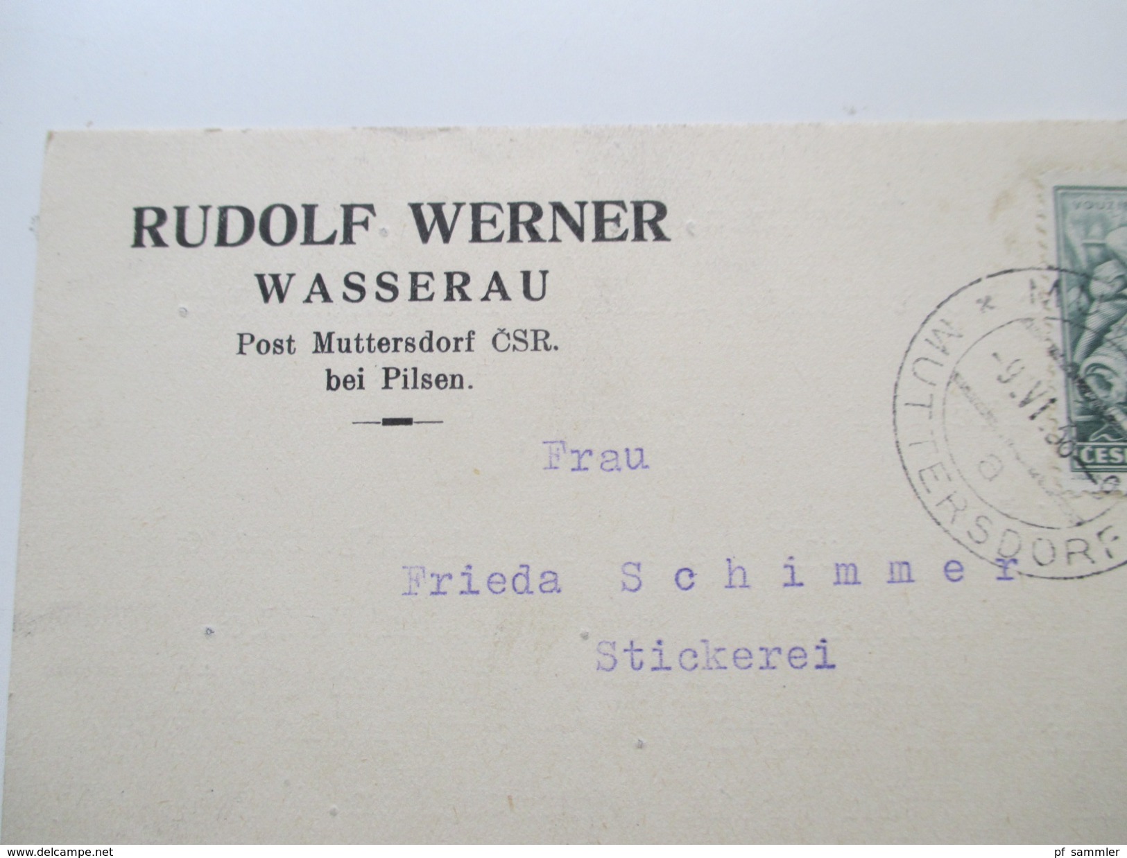 Tschechoslowakei 1936 Firmenpostkarten 3 Stück. Weipert / Wasserau / Prag. Interessant?! Muttersdorf