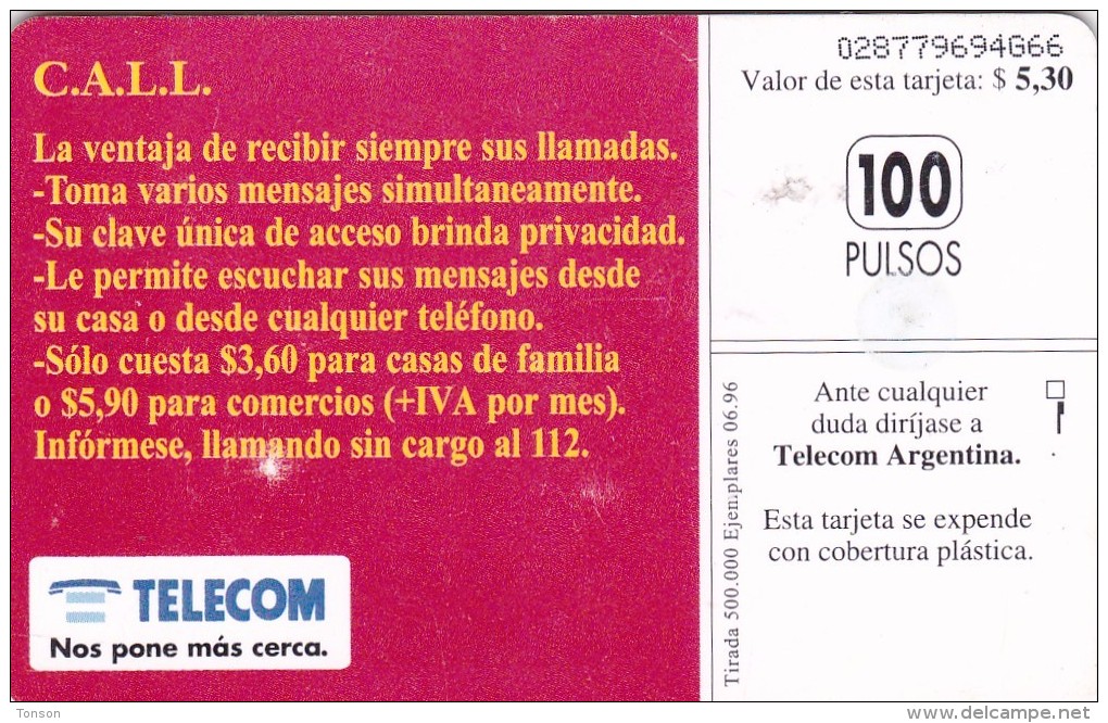 Argentina, Card Number 034, As On Photos, 2 Scans. - Argentina