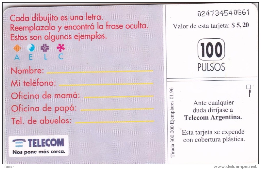 Argentina, Card Number 038, As On Photos, 2 Scans. - Argentine