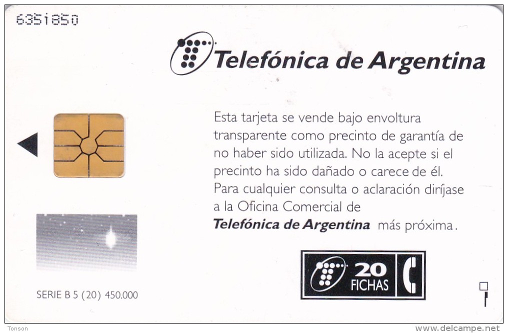 Argentina, Card Number 043, As On Photos, Calendar, 2 Scans. - Argentine