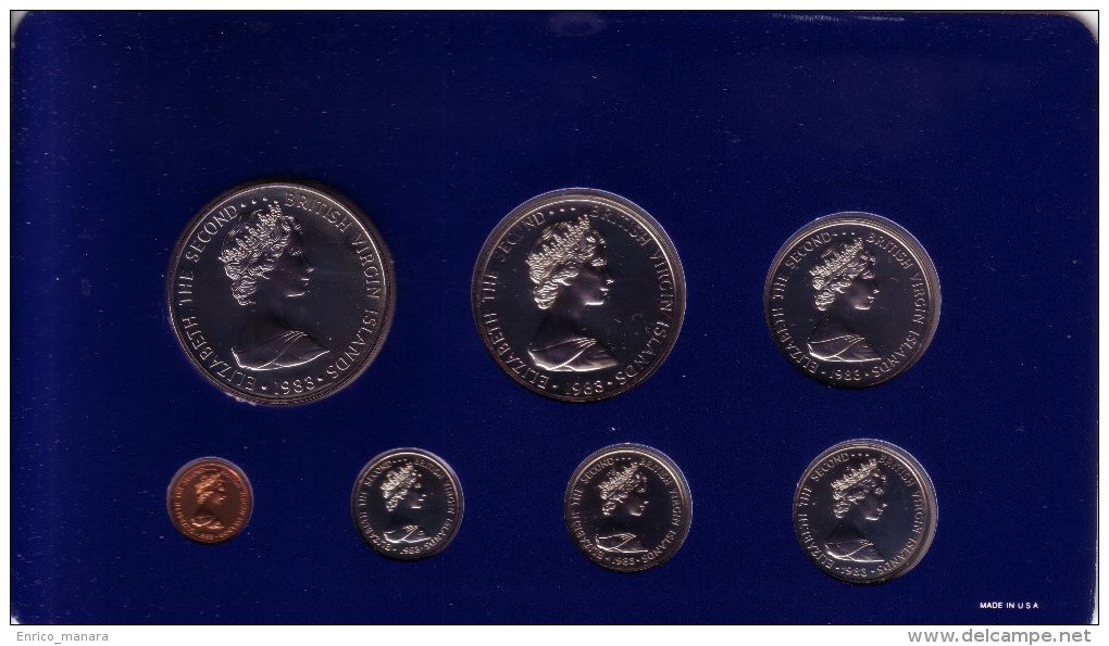 BRITISH VIRGIN ISLANDS - Complete Prooflike Set (7 Coins) 1983 FM  -  KM#MS11  [Rare Date] - Isole Vergini Britanniche