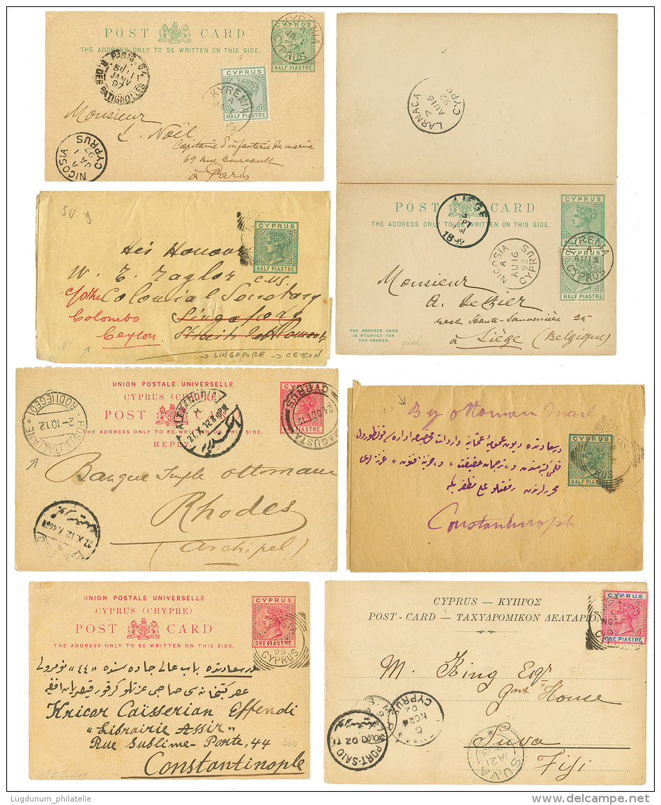 CYPRUS : Superb Lot 7 Classic Covers With Nice Destination(FIJI, SINGAPORE, RHODES ...). Vf. - Altri & Non Classificati