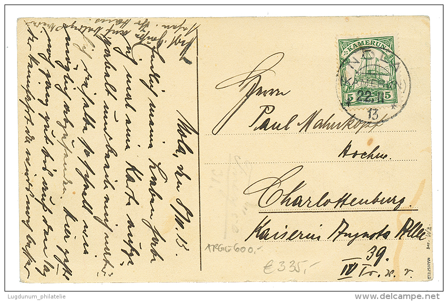 "NOLA" : 1913 5pf Canc. NOLA On Card To GERMANY. Signed MANSFELD. Vvf. - Otros & Sin Clasificación