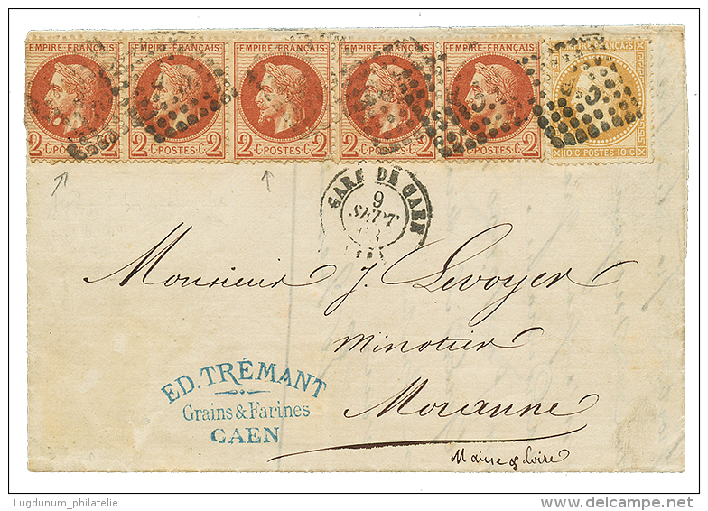 "Variété BOULE Sous Le COU" : 1868 2c Lauré(x5) Dont 2 Exemplaires Avec Variété "BOUL - Other & Unclassified