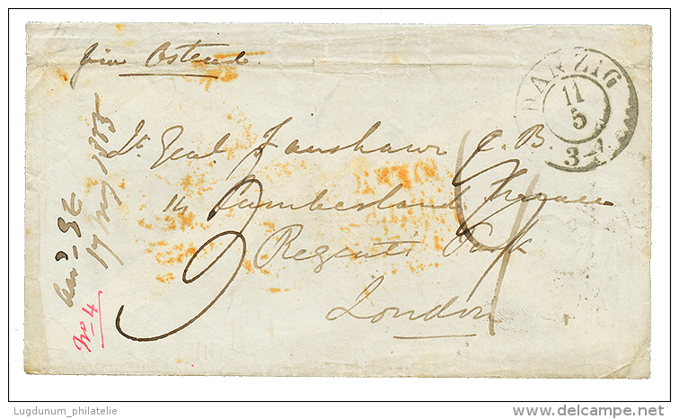 "ESCADRE DE LA BALTIQUE - ISLAND Of DAGO (ESTONIA)" : 1855 DANZIG + Taxe 4 Annulée + Taxe 3 Sur Enveloppe Avec Te - Other & Unclassified