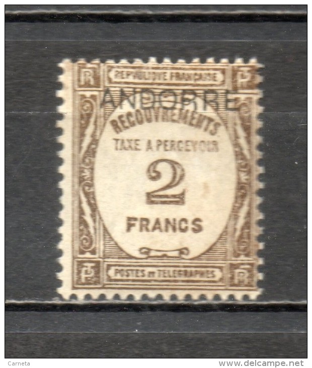 ANDORRE TAXE N° 14  NEUF SANS CHARNIERE COTE 510.00€   RECOUVREMENT  VOIR DESCRIPTION - Unused Stamps
