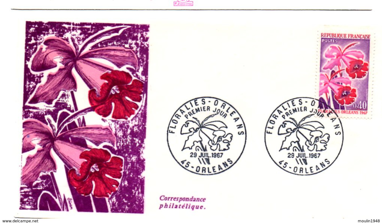 FDC France  Floralies Internationales D'Orléans 1967   YT N° 1528  45 Orleans 29/7/1967 - 1960-1969
