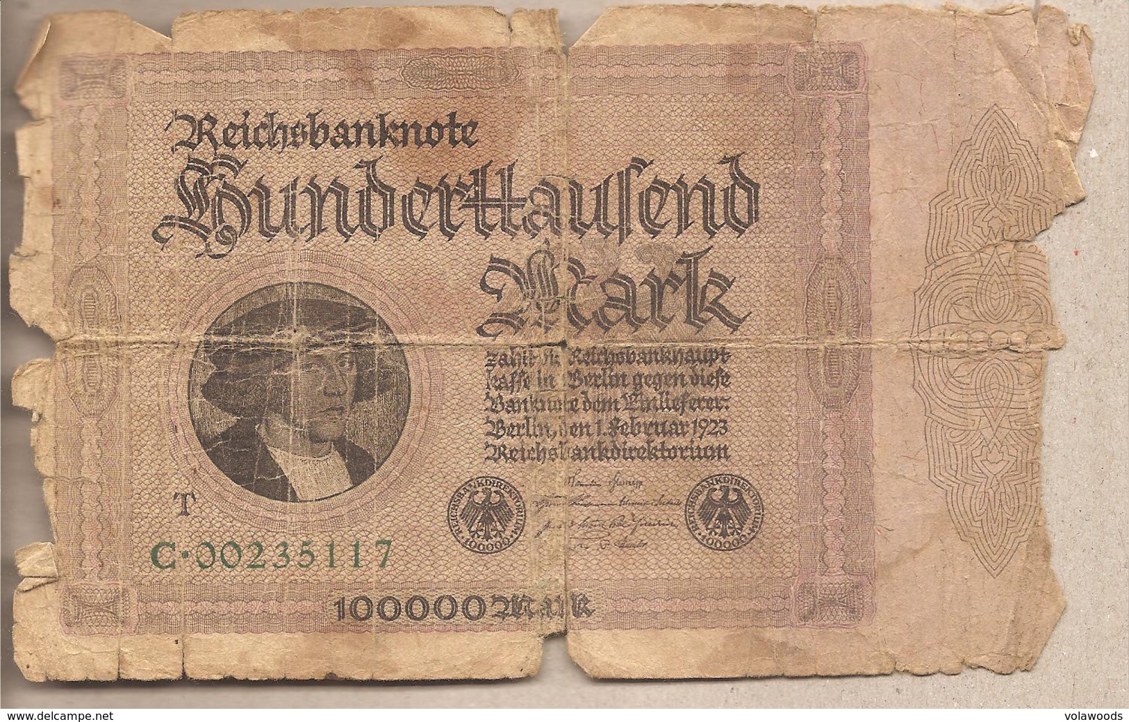 Germania - Banconota Circolata Da 100.000 Marchi - 1923 - 100.000 Mark