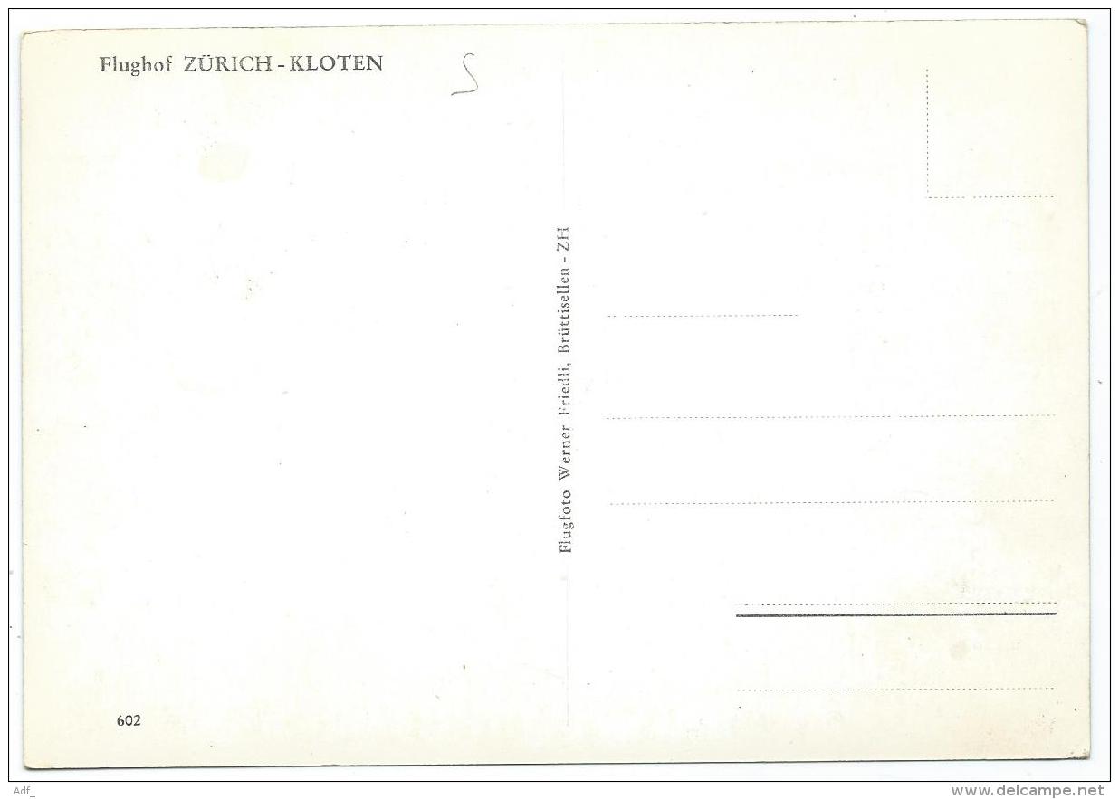 CPSM FLUGHOF ZURICH - KLOTEN, VUE AERIENNE SUR AEROPORT, AVION, AVIONS, SUISSE - Kloten