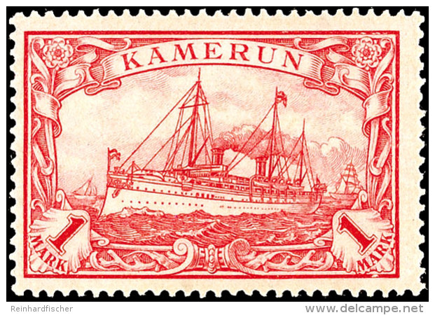1 Mark Kaiseryacht In Type IIA Tadellos Ungebraucht, Gepr. Steuer BPP, Mi. 150.-, Katalog: 24IIA *1 Mark... - Kamerun