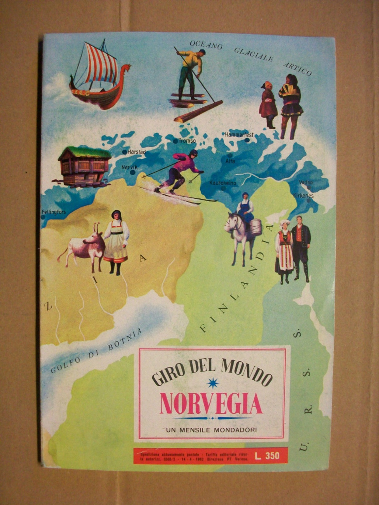 GIRO DEL MONDO = ALBUM CON TUTTE LE FIGURINE = COMPLETO = NORVEGIA =GENNAIO 1968 - Altri & Non Classificati