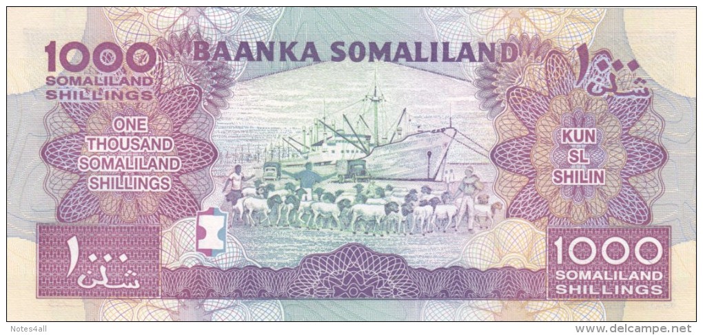 SOMALILAND SOMALIA 1000 Shilling 2011 P-20a UNC */* - Somalia