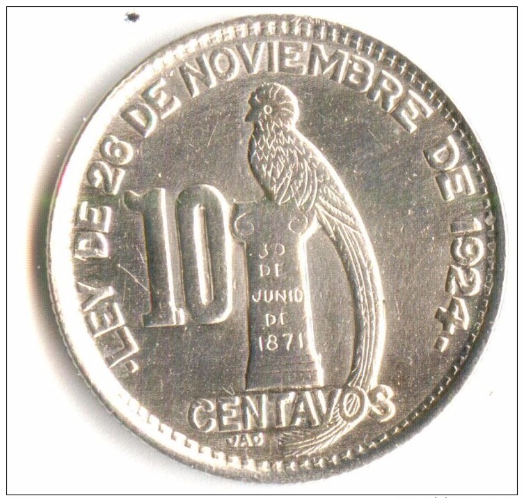 Guatemala 10 Centavos 1947 AXF - Guatemala