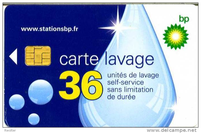 @+ Carte De Lavage BP - NEW - 36 UNITES - Puce 2 - Recto : Stationsbp.fr. - Lavage Auto