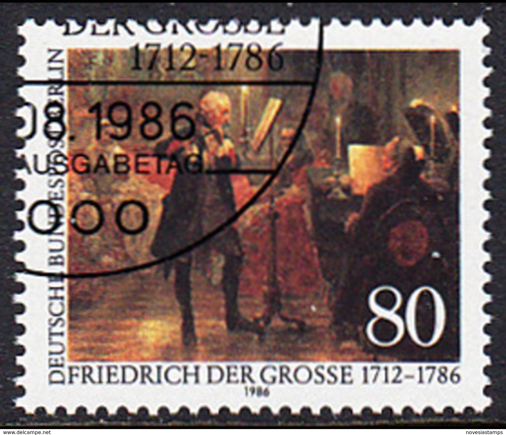 !b! BERLIN 1986 Mi. 764 USED SINGLE (b) - Frederick The Great - Gebraucht