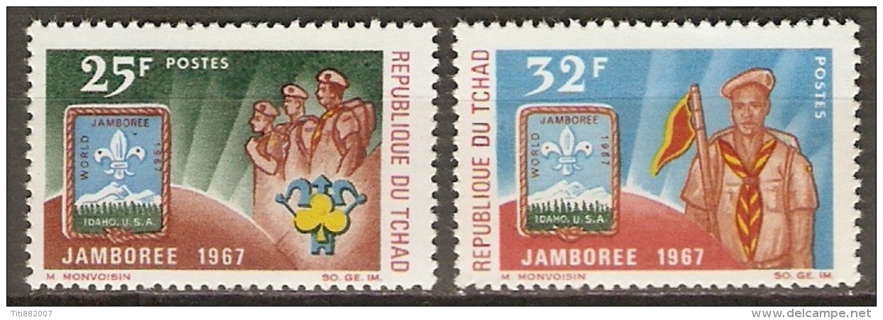 TCHAD   -   1967   -    Y&T N° 142 à 143 *.   Jamboree  /   Scoutisme - Chad (1960-...)