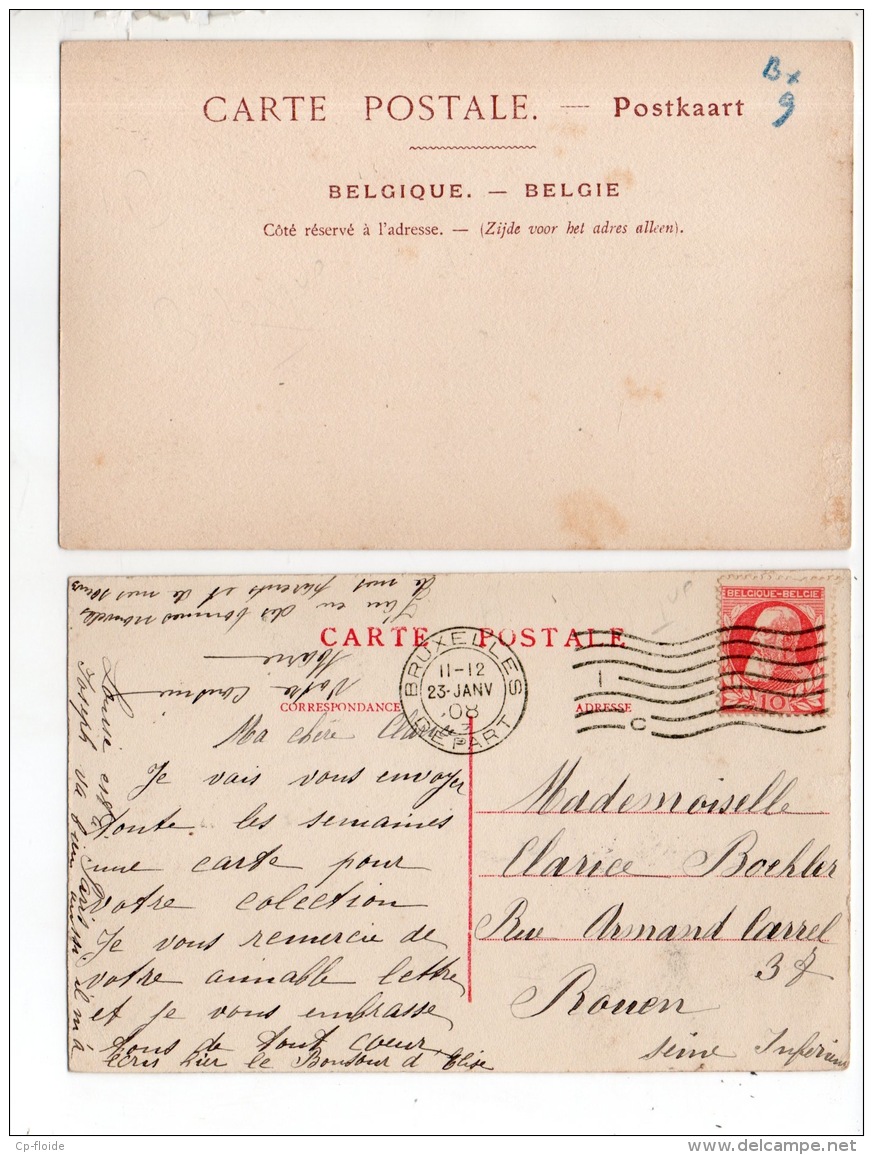 BELGIQUE . BELGIË . BRUXELLES . " LA MAISON DU ROI " & " L'HÔTEL DE VILLE " . 2 CARTES POSTALES - Réf. N°17635 - - Loten, Series, Verzamelingen