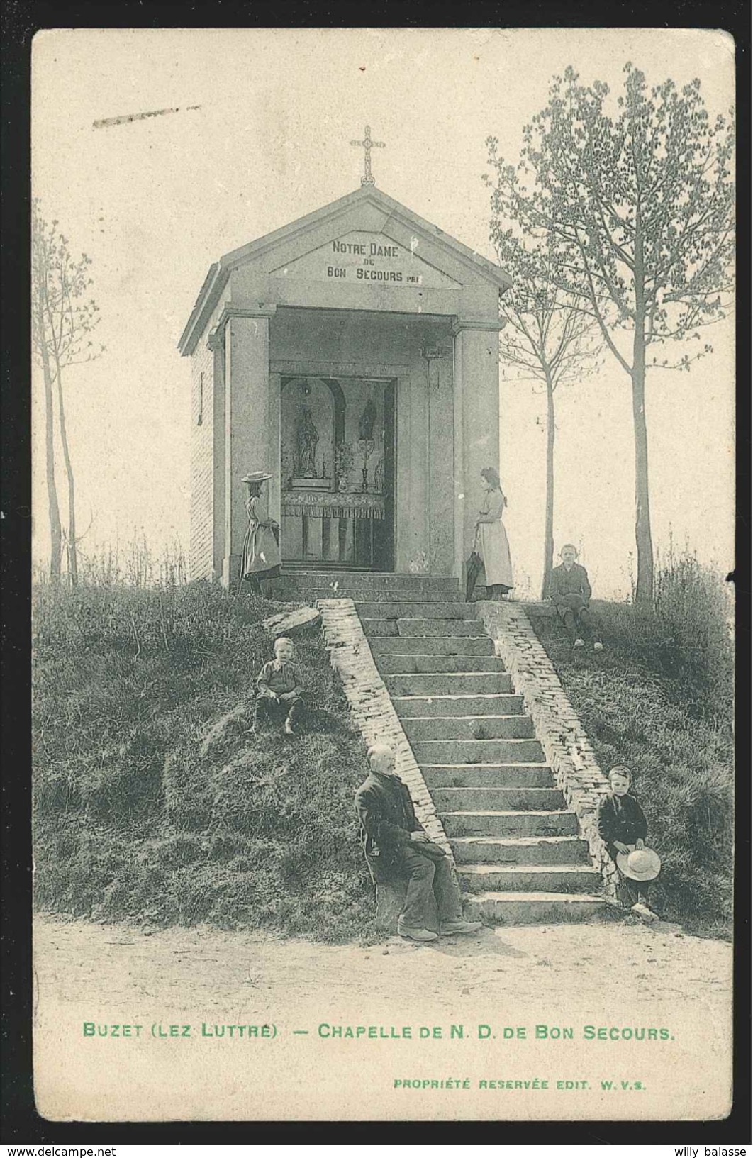 +++ CPA - BUZET LEZ LUTTRE - Chapelle De N-D De Bon Secours - Carte Animée   // - Pont-à-Celles