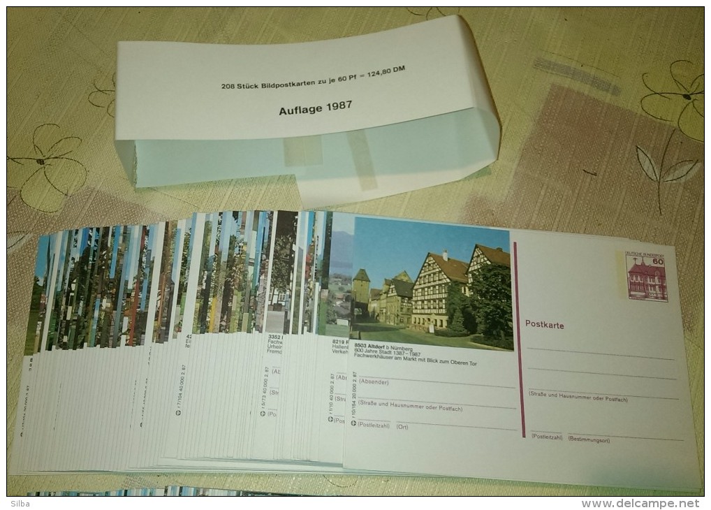 Germany 1987 / Ganzache / Postal Stationery / COMPLETE YEAR / 208 Pcs - Cartes Postales - Neuves