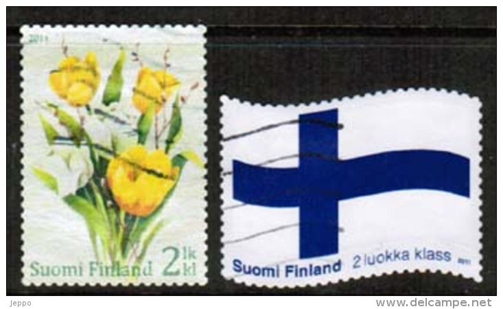 2011 Finland Flag And Tulip Used. - Used Stamps