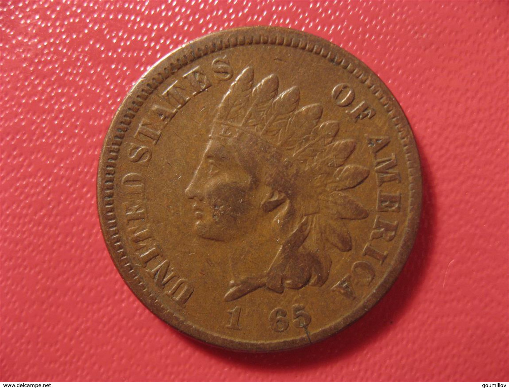 Etats-Unis - USA - One Cent Indian Head 1865 - Coin Bouché Sur Le 8 7430 - 1859-1909: Indian Head