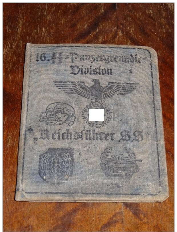 WW2 German 16. SS Panzergrenadier Division "Reichsfuhrer SS" ID, Document Auswies, Not Original (?) - 1939-45