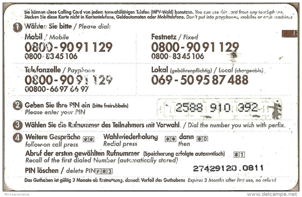 = GERMANY  = ( Nr. 817 ) - Remote Memory - AS Communications =  MY COLLECTION - [2] Prepaid