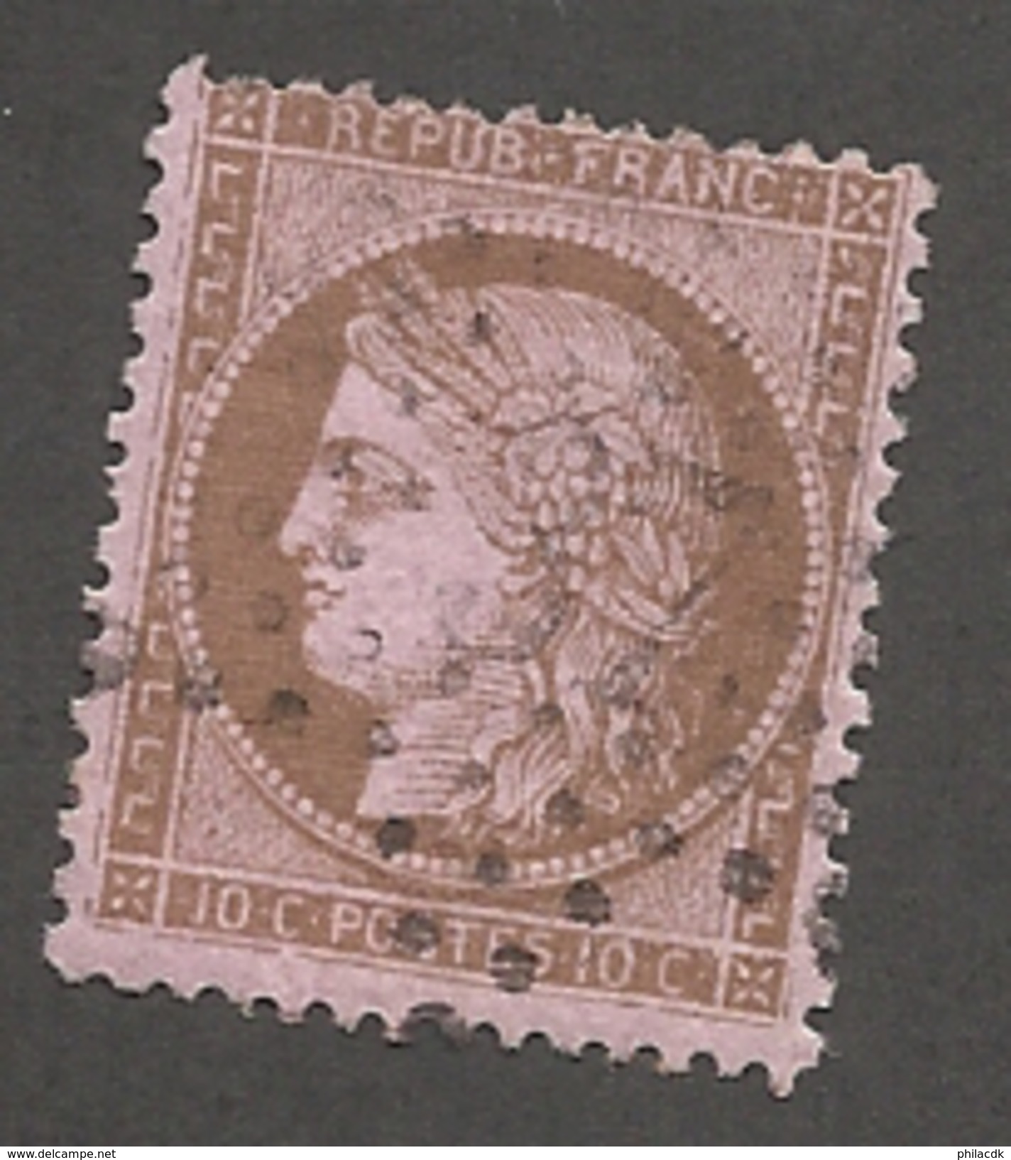 FRANCE - N°YT 58 OBLITERE ETOILE DE PARIS 37 + FILETS BRISES EST/OUEST/SUD + PIQUAGE FILET NORD - COTE YT : 10&euro; - - 1871-1875 Ceres