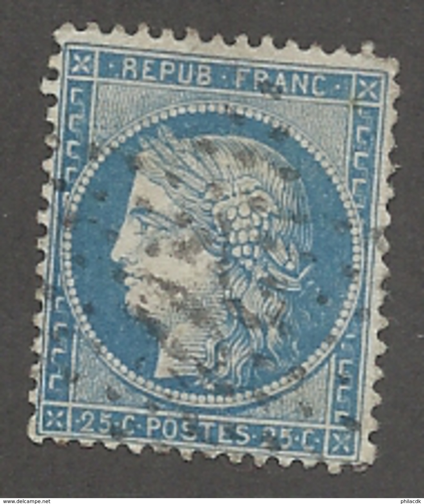 FRANCE - N°YT 60A OBLITERE ETOILE DE PARIS 20 - COTE YT : 2&euro; - 1871 - 1871-1875 Ceres