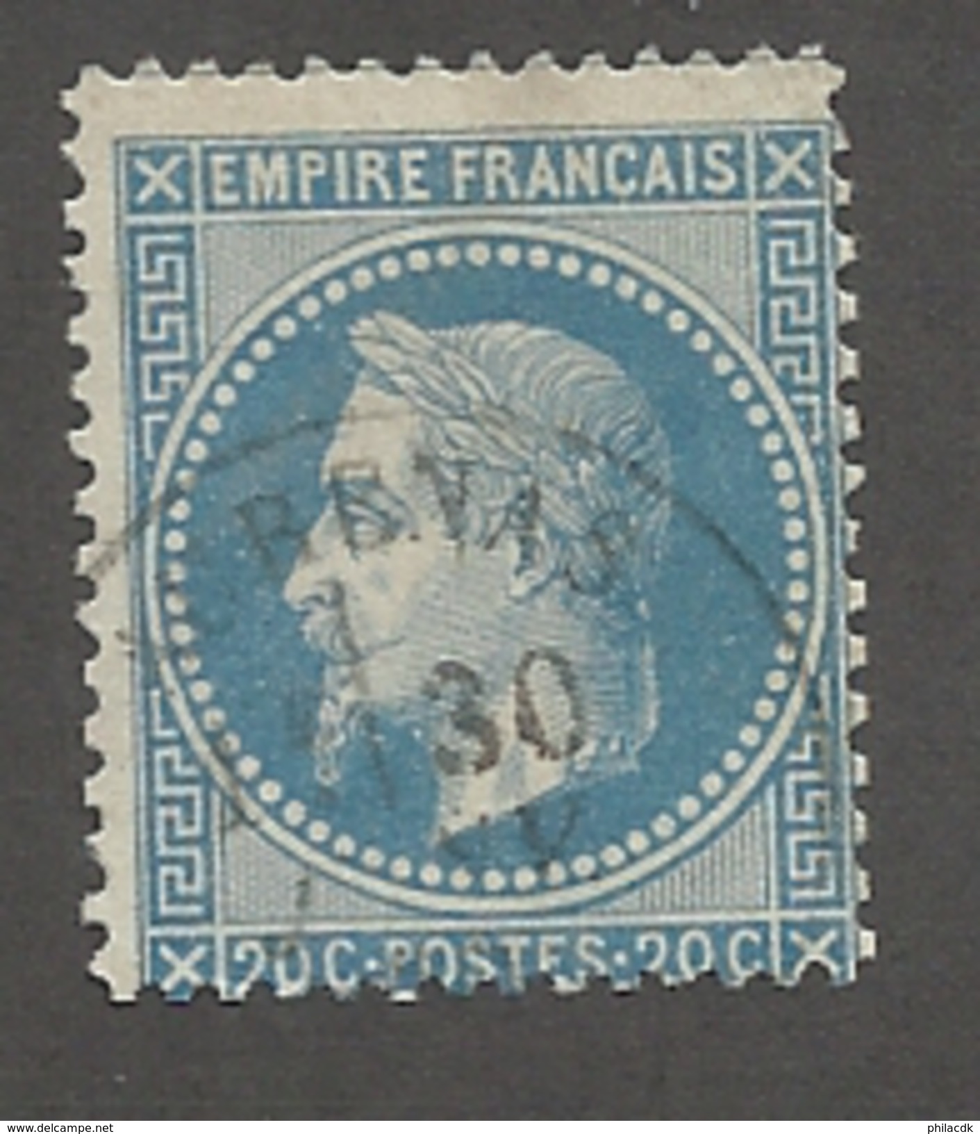 FRANCE - N°YT 29B OBLITERE PIQUAGE NORD/SUD - COTE YT : 3&euro; - 1868 - 1863-1870 Napoléon III. Laure