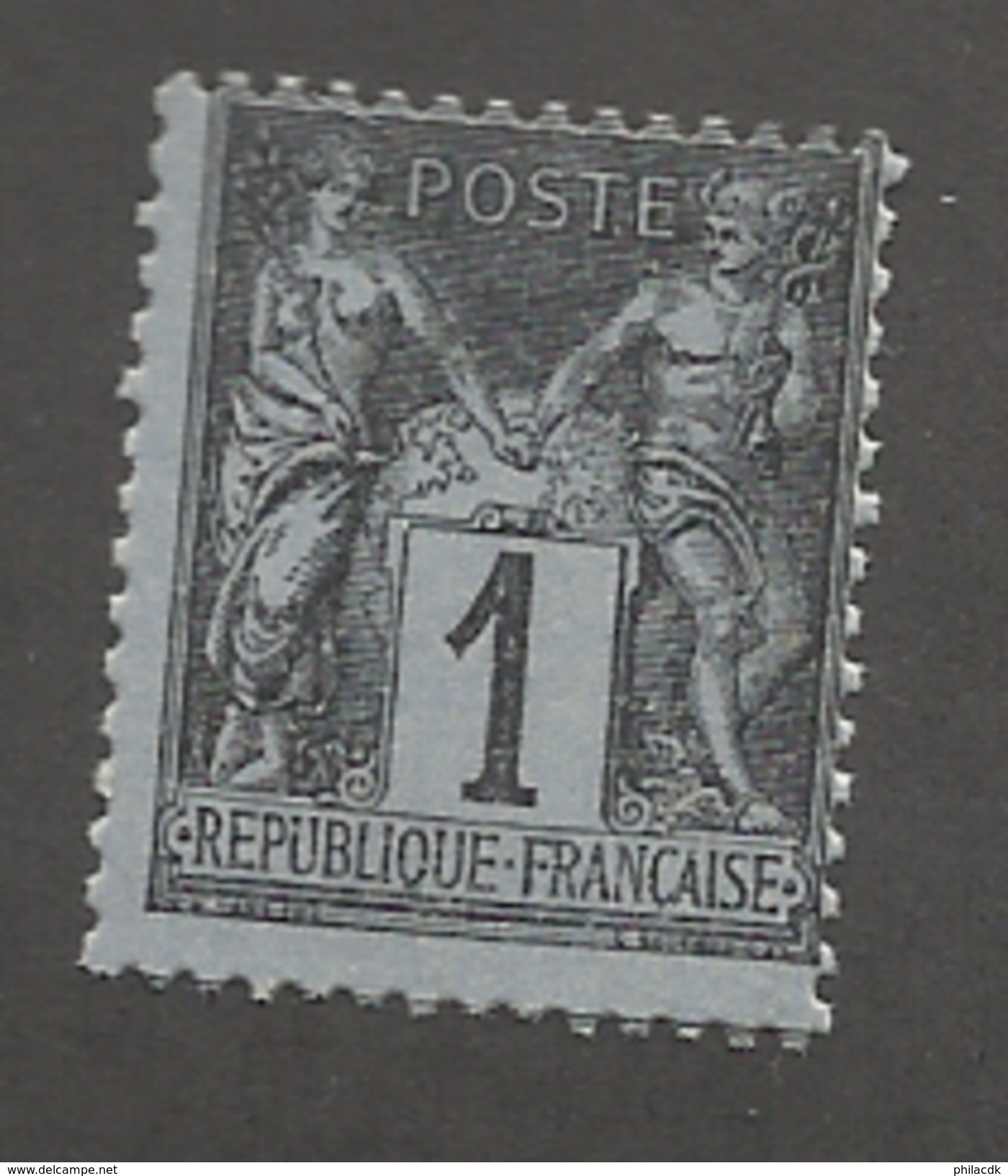 FRANCE - N°YT 83 NEUF** SANS CHARNIERE AVEC LEGER PIQUAGE A CHEVAL NORD/SUD - COTE YT : 18&euro; - 1877 - 1876-1898 Sage (Type II)