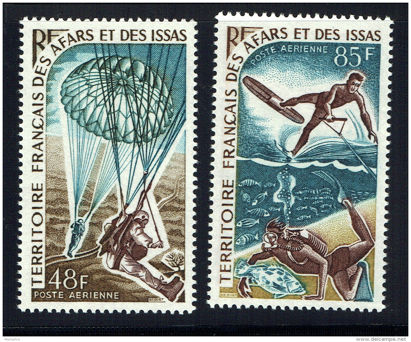 1968    Parachutisme Et Sports Nautiques  Yv 57-8   ** - Neufs