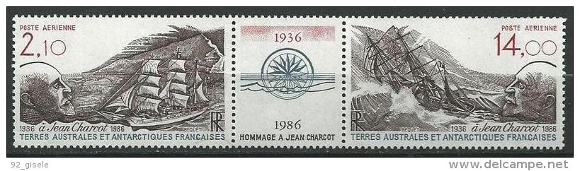 TAAF Aerien YT 94A (PA) Triptyque " Jean Charcot " 1986 Neuf** - Poste Aérienne