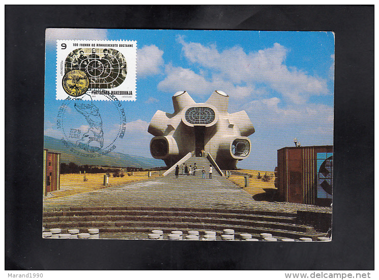 MACEDONIA, 2003, CARTE MAXIMUM, MICHEL 287 - 100 YEARS ILINDEN UPRISING / KRUSEVO MONUMENT ** - Denkmäler