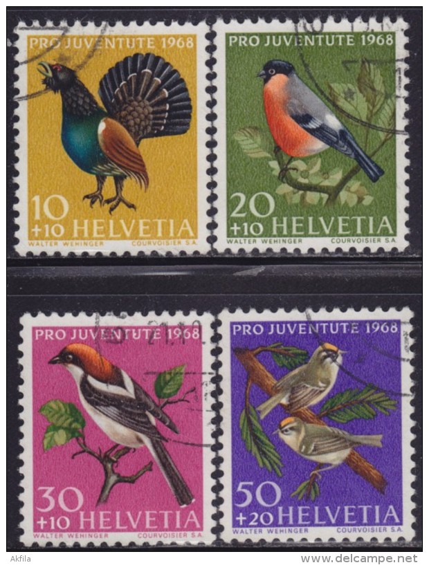 1(138). Switzerland 1968 "Pro Juventute" - Birds, Used (o) Michel 891-894 - Usati